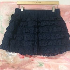 A & F Lace Ruffle Skirt